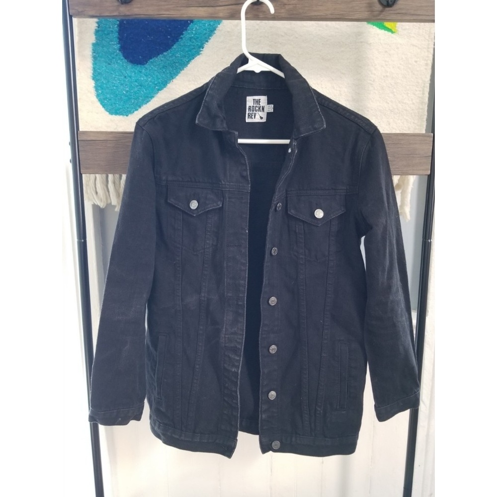 Black denim jacket